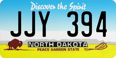 ND license plate JJY394