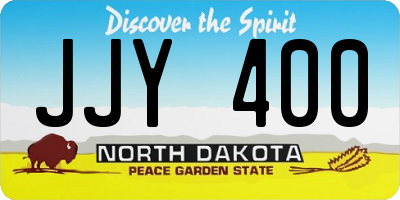 ND license plate JJY400