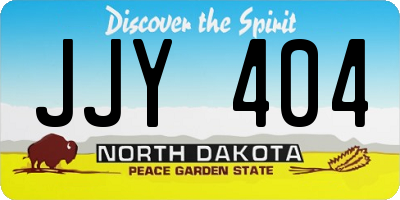ND license plate JJY404