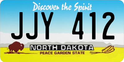 ND license plate JJY412