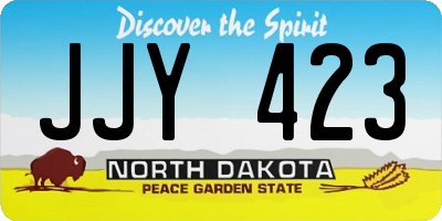 ND license plate JJY423