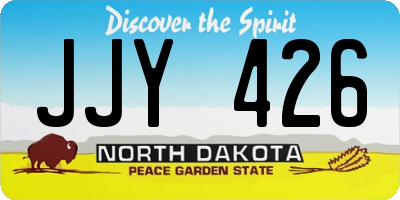 ND license plate JJY426
