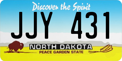 ND license plate JJY431