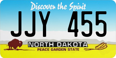 ND license plate JJY455