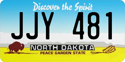 ND license plate JJY481