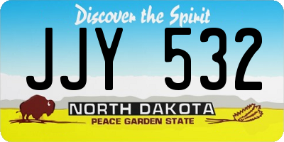 ND license plate JJY532