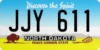 ND license plate JJY611