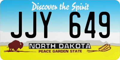ND license plate JJY649