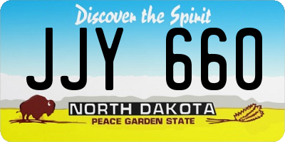 ND license plate JJY660