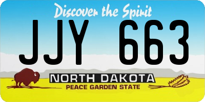 ND license plate JJY663