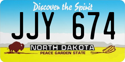 ND license plate JJY674