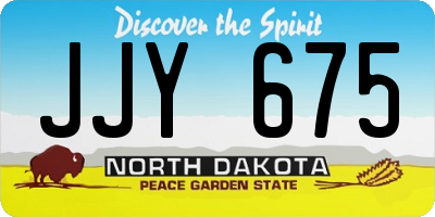 ND license plate JJY675