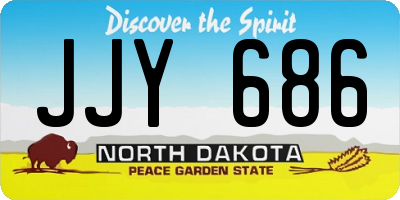 ND license plate JJY686