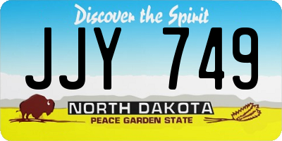 ND license plate JJY749