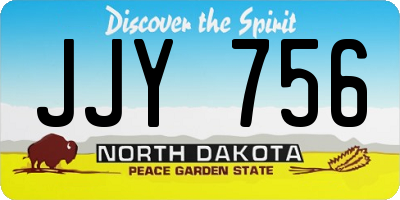 ND license plate JJY756