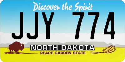 ND license plate JJY774