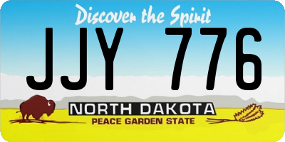 ND license plate JJY776