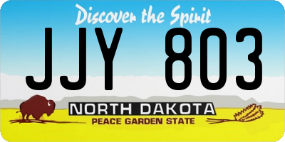 ND license plate JJY803