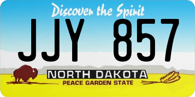ND license plate JJY857