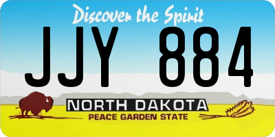 ND license plate JJY884