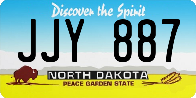 ND license plate JJY887