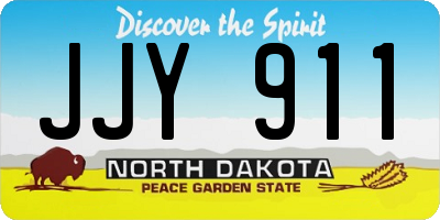 ND license plate JJY911