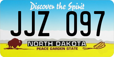 ND license plate JJZ097