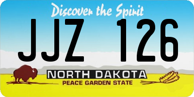 ND license plate JJZ126
