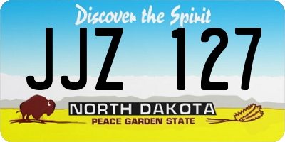 ND license plate JJZ127