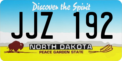 ND license plate JJZ192