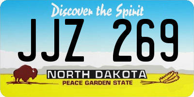 ND license plate JJZ269