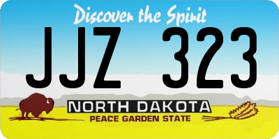 ND license plate JJZ323