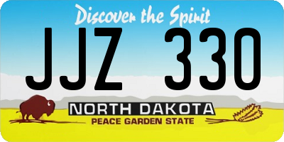 ND license plate JJZ330