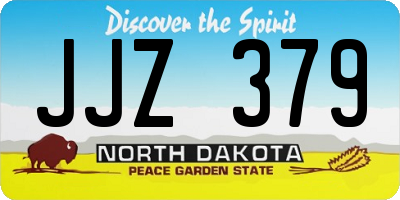 ND license plate JJZ379