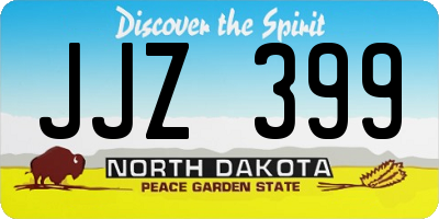ND license plate JJZ399