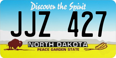 ND license plate JJZ427