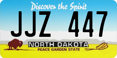 ND license plate JJZ447