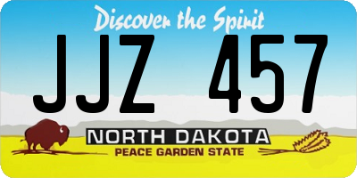 ND license plate JJZ457