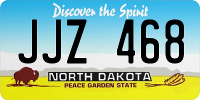 ND license plate JJZ468