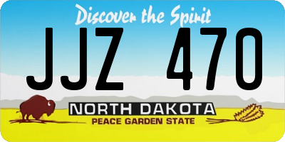 ND license plate JJZ470