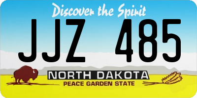 ND license plate JJZ485