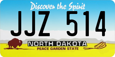 ND license plate JJZ514