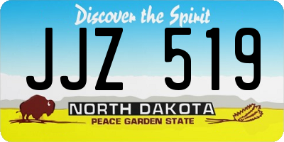 ND license plate JJZ519