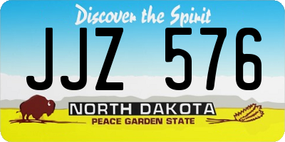 ND license plate JJZ576