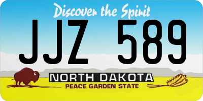 ND license plate JJZ589