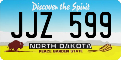 ND license plate JJZ599