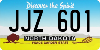 ND license plate JJZ601