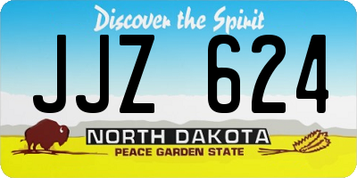 ND license plate JJZ624