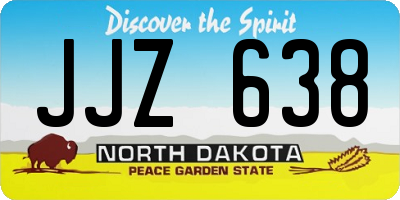 ND license plate JJZ638