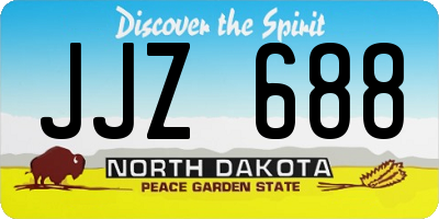 ND license plate JJZ688